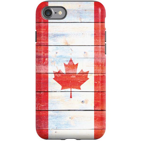 Canada Flag Light Wood iPhone SE (2nd & 3rd Gen) Pro Case